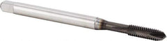 Kennametal - M3x0.50 Metric Coarse, 2 Flute, Diamond-Like Carbon (DLC) Finish, Vanadium High Speed Steel Spiral Point Tap - Plug Chamfer, Right Hand Thread, 56mm OAL, 11mm Thread Length, 3.5mm Shank Diam, 6H Class of Fit, Series T670 - Exact Industrial Supply