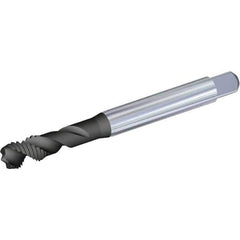 Kennametal - M12x1.75 Metric 3 Flute 6H Plug Spiral Flute Tap - High Speed Steel, Diamond-Like Carbon (DLC) Finish, 110mm OAL, Right Hand Flute, Right Hand Thread, Series T680 - USA Tool & Supply
