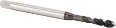 Kennametal - M4x0.70 Metric 2 Flute 6H Plug Spiral Flute Tap - High Speed Steel, Diamond-Like Carbon (DLC) Finish, 63mm OAL, Right Hand Flute, Right Hand Thread, Series T680 - USA Tool & Supply