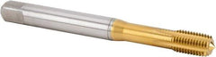 Kennametal - M8x1.00 Metric Fine 6HX Modified Bottoming Thread Forming Tap - Powdered Metal High Speed Steel, TiN Finish, 90mm OAL, 10mm Thread Length, Right Hand Thread, Series T622 - USA Tool & Supply