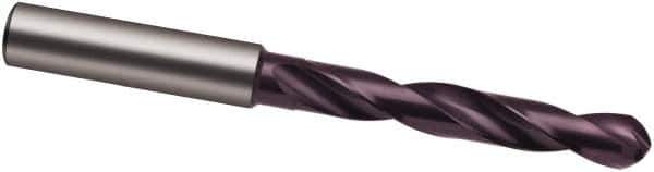 Guhring - 7.7mm Solid Carbide Jobber Drill - FIREX Finish, Right Hand Cut, Spiral Flute, 91mm OAL, Special Type Point - USA Tool & Supply