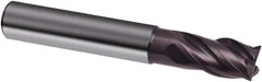 Guhring - 6mm, 10mm LOC, 6mm Shank Diam, 54mm OAL, 4 Flute, Solid Carbide Square End Mill - Single End, FIREX Finish, Spiral Flute, 35/38° Helix, Centercutting, Right Hand Cut, Right Hand Flute, Series 6706 - USA Tool & Supply