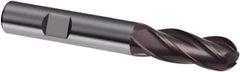 Guhring - 6mm, 13mm LOC, 6mm Shank Diam, 57mm OAL, 4 Flute, Solid Carbide Square End Mill - Single End, Nano-A Finish, Spiral Flute, 36/38° Helix, Centercutting, Right Hand Cut, Right Hand Flute, Series 6708 - USA Tool & Supply