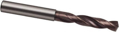 Guhring - 3.2mm 140° Spiral Flute Solid Carbide Screw Machine Drill Bit - nano-Si Finish, Right Hand Cut, 20mm Flute Length, 62mm OAL, HF Point, Straight Shank - USA Tool & Supply