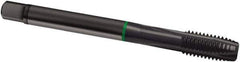 Guhring - #4-48 UNF, 3 Flute, Oxide Finish, Cobalt Spiral Point Tap - Plug Chamfer, Right Hand Thread, 56mm OAL, 2B Class of Fit, Series 2885 - Exact Industrial Supply