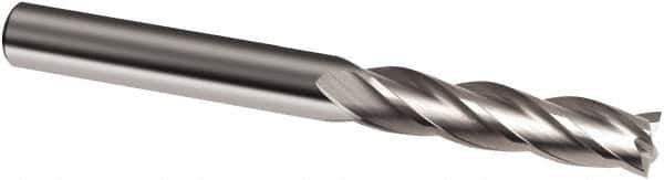 Guhring - 3/16", 1-1/4" LOC, 3/16" Shank Diam, 3" OAL, 4 Flute, Solid Carbide Square End Mill - Single End, Uncoated, Spiral Flute, 30° Helix, Right Hand Cut, Right Hand Flute, Series 3151 - USA Tool & Supply