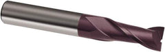 Guhring - 7/16", 1" LOC, 7/16" Shank Diam, 2-3/4" OAL, 2 Flute, Solid Carbide Square End Mill - Single End, FIREX Finish, Spiral Flute, 30° Helix, Right Hand Cut, Right Hand Flute, Series 3148 - USA Tool & Supply