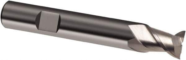 Guhring - 16mm, 16mm LOC, 16mm Shank Diam, 82mm OAL, 2 Flute, Solid Carbide Square End Mill - Single End, Uncoated, Spiral Flute, 45° Helix, Right Hand Cut, Right Hand Flute, Series 3126 - USA Tool & Supply
