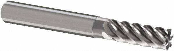 Guhring - 10mm, 22mm LOC, 10mm Shank Diam, 72mm OAL, 6 Flute, Solid Carbide Square End Mill - Single End, Uncoated, Spiral Flute, 45° Helix, Right Hand Cut, Right Hand Flute, Series 3112 - USA Tool & Supply