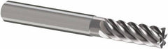 Guhring - 10mm, 22mm LOC, 10mm Shank Diam, 72mm OAL, 6 Flute, Solid Carbide Square End Mill - Single End, Uncoated, Spiral Flute, 45° Helix, Right Hand Cut, Right Hand Flute, Series 3112 - USA Tool & Supply