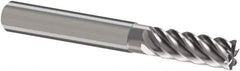 Guhring - 8mm, 19mm LOC, 8mm Shank Diam, 63mm OAL, 6 Flute, Solid Carbide Square End Mill - Single End, Uncoated, Spiral Flute, 45° Helix, Right Hand Cut, Right Hand Flute, Series 3112 - USA Tool & Supply