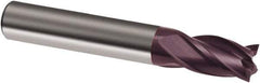 Guhring - 3/8", 5/8" LOC, 3/8" Shank Diam, 2" OAL, 4 Flute, Solid Carbide Square End Mill - Single End, FIREX Finish, Spiral Flute, 30° Helix, Right Hand Cut, Right Hand Flute, Series 3093 - USA Tool & Supply