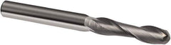 Guhring - 4mm, 25mm LOC, 4mm Shank Diam, 75mm OAL, 2 Flute, Solid Carbide Square End Mill - Single End, Uncoated, Spiral Flute, 30° Helix, Right Hand Cut, Right Hand Flute, Series 3014 - USA Tool & Supply