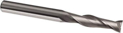 Guhring - 4mm, 25mm LOC, 4mm Shank Diam, 75mm OAL, 2 Flute, Solid Carbide Square End Mill - Single End, Uncoated, Spiral Flute, 30° Helix, Right Hand Cut, Right Hand Flute, Series 3011 - USA Tool & Supply