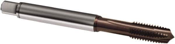 Guhring - M8x1.00 Metric Fine, 4 Flute, TiAlN Finish, Powdered Metal Spiral Point Tap - Plug Chamfer, Right Hand Thread, 90mm OAL, 6H Class of Fit, Series 2917 - Exact Industrial Supply