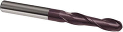 Guhring - 10mm, 40mm LOC, 10mm Shank Diam, 100mm OAL, 2 Flute, Solid Carbide Square End Mill - Single End, FIREX Finish, Spiral Flute, 30° Helix, Right Hand Cut, Right Hand Flute, Series 3030 - USA Tool & Supply