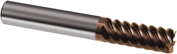 Guhring - 1/2", 1" LOC, 1/2" Shank Diam, 3" OAL, 6 Flute, Solid Carbide Square End Mill - Single End, nano-Si Finish, Spiral Flute, 45° Helix, Right Hand Cut, Right Hand Flute, Series 3084 - USA Tool & Supply