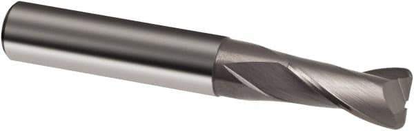 Guhring - 16mm, 26mm LOC, 16mm Shank Diam, 92mm OAL, 2 Flute, Solid Carbide Square End Mill - Single End, Uncoated, Spiral Flute, 30° Helix, Right Hand Cut, Right Hand Flute, Series 3106 - USA Tool & Supply