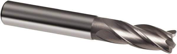 Guhring - 12mm, 26mm LOC, 12mm Shank Diam, 83mm OAL, 4 Flute, Solid Carbide Square End Mill - Single End, Uncoated, Spiral Flute, 30° Helix, Right Hand Cut, Right Hand Flute, Series 3111 - USA Tool & Supply