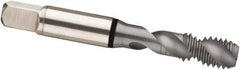 Guhring - 7/16-14 UNC 2 Flute 2B Modified Bottoming Spiral Flute Tap - Cobalt, MolyGlide Finish, 3.157" OAL, Right Hand Flute, Right Hand Thread, H5/H6, Series 3970 - Exact Industrial Supply