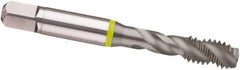 Guhring - 1/2-20 UNF 3 Flute 2B Modified Bottoming Spiral Flute Tap - Cobalt, MolyGlide Finish, 3.381" OAL, Right Hand Flute, Right Hand Thread, H4/H5, Series 3965 - USA Tool & Supply
