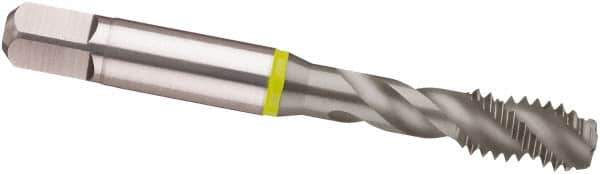 Guhring - 9/16-12 UNC 3 Flute 2B Modified Bottoming Spiral Flute Tap - Cobalt, MolyGlide Finish, 3.591" OAL, Right Hand Flute, Right Hand Thread, H5/H6, Series 3964 - USA Tool & Supply