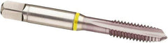 Guhring - #4-40 UNC, 3 Flute, MolyGlide Finish, Cobalt Spiral Point Tap - Plug Chamfer, Right Hand Thread, 1.882" OAL, 2B Class of Fit, Series 3961 - Exact Industrial Supply
