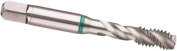 Guhring - 1-1/2 - 12 UNF 6 Flute 2B Modified Bottoming Spiral Flute Tap - Cobalt, Bright Finish, 6.378" OAL, Right Hand Flute, Right Hand Thread, H6/H7, Series 3920 - USA Tool & Supply