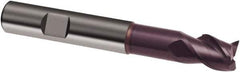 Guhring - 12mm, 12mm LOC, 12mm Shank Diam, 83mm OAL, 3 Flute, Solid Carbide Square End Mill - Single End, FIREX Finish, Spiral Flute, 41/43/45° Helix, Centercutting, Right Hand Cut, Right Hand Flute, Series 3894 - USA Tool & Supply