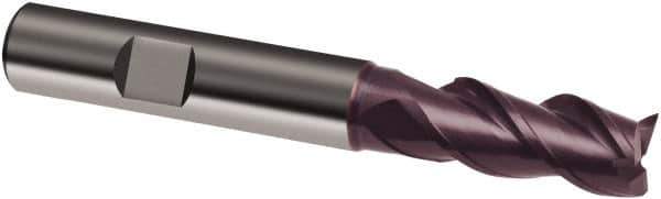 Guhring - 10mm, 22mm LOC, 10mm Shank Diam, 72mm OAL, 3 Flute, Solid Carbide Square End Mill - Single End, FIREX Finish, Spiral Flute, 41/43/45° Helix, Centercutting, Right Hand Cut, Right Hand Flute, Series 3892 - USA Tool & Supply