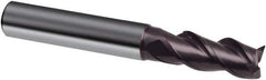 Guhring - 12mm, 26mm LOC, 12mm Shank Diam, 83mm OAL, 3 Flute, Solid Carbide Square End Mill - Single End, FIREX Finish, Spiral Flute, 41/43/45° Helix, Centercutting, Right Hand Cut, Right Hand Flute, Series 3891 - USA Tool & Supply