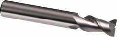 Guhring - 5/8", 2-1/4" LOC, 5/8" Shank Diam, 5" OAL, 2 Flute, Solid Carbide Square End Mill - Single End, Super-A Finish, Spiral Flute, 45° Helix, Right Hand Cut, Right Hand Flute, Series 3875 - USA Tool & Supply