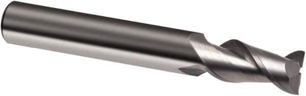 Guhring - 5/8", 1-1/4" LOC, 5/8" Shank Diam, 3-1/2" OAL, 2 Flute, Solid Carbide Square End Mill - Single End, Super-A Finish, Spiral Flute, 45° Helix, Right Hand Cut, Right Hand Flute, Series 3874 - USA Tool & Supply