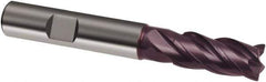 Guhring - 10mm, 22mm LOC, 10mm Shank Diam, 72mm OAL, 4 Flute, Solid Carbide Square End Mill - Single End, FIREX Finish, Spiral Flute, 35/38° Helix, Centercutting, Right Hand Cut, Right Hand Flute, Series 3873 - USA Tool & Supply