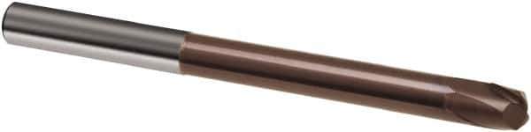 Guhring - 8mm, 7mm LOC, 8mm Shank Diam, 100mm OAL, 2 Flute, Solid Carbide Square End Mill - Single End, TiAlN Finish, Spiral Flute, 30° Helix, Right Hand Cut, Right Hand Flute, Series 3865 - USA Tool & Supply