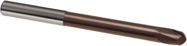 Guhring - 10mm, 8mm LOC, 10mm Shank Diam, 120mm OAL, 2 Flute, Solid Carbide Square End Mill - Single End, TiAlN Finish, Spiral Flute, 30° Helix, Right Hand Cut, Right Hand Flute, Series 3855 - USA Tool & Supply