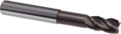 Guhring - 12mm, 16mm LOC, 12mm Shank Diam, 93mm OAL, 4 Flute, Solid Carbide Square End Mill - Single End, Nano-A Finish, Spiral Flute, 36/38° Helix, Centercutting, Right Hand Cut, Right Hand Flute, Series 3806 - USA Tool & Supply