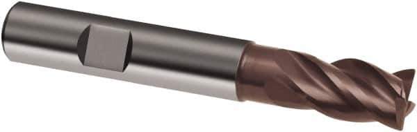 Guhring - 6mm, 10mm LOC, 6mm Shank Diam, 54mm OAL, 4 Flute, Solid Carbide Square End Mill - Single End, Nano-A Finish, Spiral Flute, 36/38° Helix, Centercutting, Right Hand Cut, Right Hand Flute, Series 3805 - USA Tool & Supply