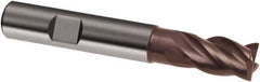 Guhring - 12mm, 16mm LOC, 12mm Shank Diam, 73mm OAL, 4 Flute, Solid Carbide Square End Mill - Single End, Nano-A Finish, Spiral Flute, 36/38° Helix, Centercutting, Right Hand Cut, Right Hand Flute, Series 3805 - USA Tool & Supply