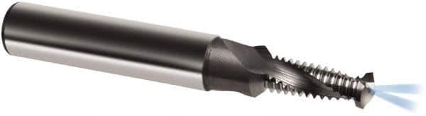 Guhring - M12x1.00 Metric Fine, 0.4331" Cutting Diam, 2 Flute, Solid Carbide Helical Flute Thread Mill - Internal Thread, 26mm LOC, 90mm OAL, 14mm Shank Diam - USA Tool & Supply