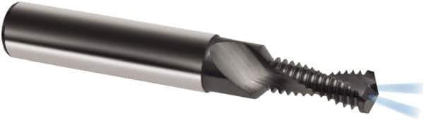 Guhring - M10x2.00 Metric, 0.3346" Cutting Diam, 2 Flute, Solid Carbide Helical Flute Thread Mill - Internal Thread, 22.5mm LOC, 80mm OAL, 12mm Shank Diam - USA Tool & Supply