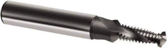 Guhring - M4x0.70 Metric, 0.1299" Cutting Diam, 2 Flute, Solid Carbide Helical Flute Thread Mill - Internal Thread, 9mm LOC, 48mm OAL, 6mm Shank Diam - USA Tool & Supply