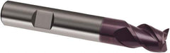 Guhring - 14mm, 14mm LOC, 14mm Shank Diam, 75mm OAL, 3 Flute, Solid Carbide Square End Mill - Single End, FIREX Finish, Spiral Flute, 45° Helix, Right Hand Cut, Right Hand Flute, Series 3729 - USA Tool & Supply