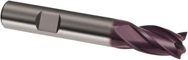 Guhring - 2mm, 4mm LOC, 6mm Shank Diam, 50mm OAL, 4 Flute, Solid Carbide Square End Mill - Single End, FIREX Finish, Spiral Flute, 30° Helix, Right Hand Cut, Right Hand Flute, Series 3721 - USA Tool & Supply