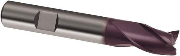 Guhring - 10mm, 11mm LOC, 10mm Shank Diam, 66mm OAL, 3 Flute, Solid Carbide Square End Mill - Single End, FIREX Finish, Spiral Flute, 30° Helix, Right Hand Cut, Right Hand Flute, Series 3719 - USA Tool & Supply