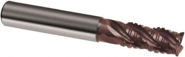 Guhring - 20mm, 38mm LOC, 20mm Shank Diam, 104mm OAL, 4 Flute, Solid Carbide Square End Mill - Single End, Nano-A Finish, Spiral Flute, 36/38° Helix, Centercutting, Right Hand Cut, Right Hand Flute, Series 3696 - USA Tool & Supply