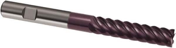 Guhring - 20mm, 65mm LOC, 20mm Shank Diam, 150mm OAL, 8 Flute, Solid Carbide Square End Mill - Single End, FIREX Finish, Spiral Flute, 45° Helix, Right Hand Cut, Right Hand Flute, Series 3693 - USA Tool & Supply
