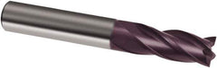 Guhring - 13mm, 26mm LOC, 13mm Shank Diam, 83mm OAL, 4 Flute, Solid Carbide Square End Mill - Single End, FIREX Finish, Spiral Flute, 30° Helix, Right Hand Cut, Right Hand Flute, Series 3678 - USA Tool & Supply