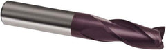 Guhring - 16mm, 26mm LOC, 16mm Shank Diam, 92mm OAL, 3 Flute, Solid Carbide Square End Mill - Single End, FIREX Finish, Spiral Flute, 30° Helix, Right Hand Cut, Right Hand Flute, Series 3677 - USA Tool & Supply