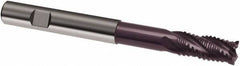 Guhring - 8mm, 19mm LOC, 8mm Shank Diam, 100mm OAL, 4 Flute, Solid Carbide Square End Mill - Single End, FIREX Finish, Spiral Flute, 30/32° Helix, Centercutting, Right Hand Cut, Right Hand Flute, Series 3600 - USA Tool & Supply